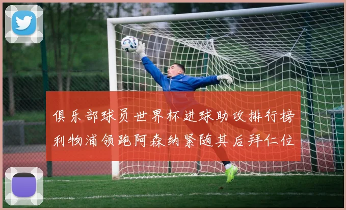 俱乐部球员世界杯进球助攻排行榜利物浦领跑阿森纳紧随其后拜仁位列第三